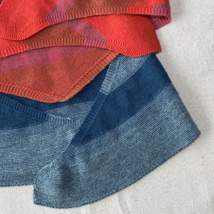 Triangle Knit Scarf - 100% Organic Plant Dyed GOTS Merino