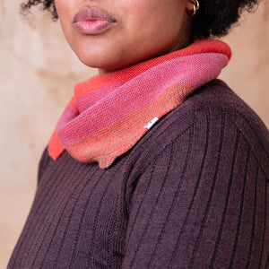 Triangle Knit Scarf - 100% Organic Plant Dyed GOTS Merino
