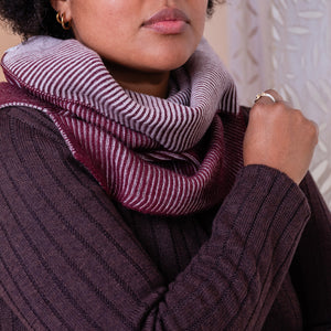Brioche Split Cowl - 100% Extrafine Merino