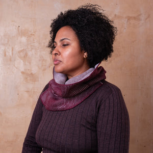 Brioche Split Cowl - 100% Extrafine Merino