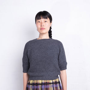 Women's Lise Half Sleeve Sweater - 100% Baby Alpaca - Sherbet (S-L)