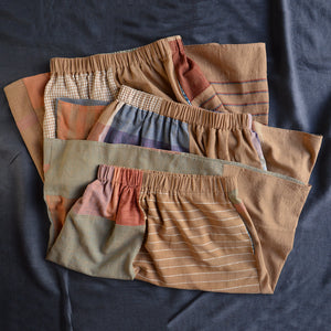 Patchwork Pocket Skirt - 100% Hand Loomed Heirloom Cotton with Plant Dyes (Women S-L)