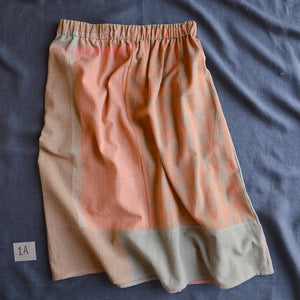 Patchwork Pocket Skirt - 100% Hand Loomed Heirloom Cotton with Plant Dyes (Women S-L)
