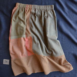 Patchwork Pocket Skirt - 100% Hand Loomed Heirloom Cotton with Plant Dyes (Women S-L)