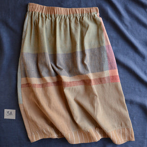 Patchwork Pocket Skirt - 100% Hand Loomed Heirloom Cotton with Plant Dyes (Women S-L)