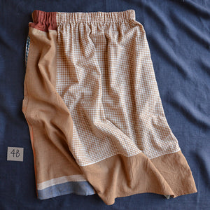 Patchwork Pocket Skirt - 100% Hand Loomed Heirloom Cotton with Plant Dyes (Women S-L)