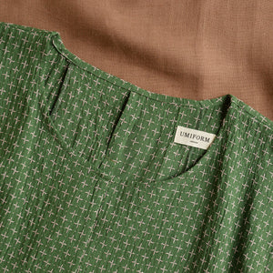 Cross Stitch Pieces Top - 100% Indian Cotton Muslin - Sweet Pea (Women S-L)