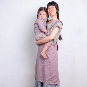 Mamiko Apron Dress - 100% Linen - Calamine Pink (Women S-XL) *REDUCED