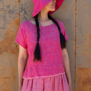 Pieces Top - 100% European Linen - Old Soul Pink Twill (Women S-L)