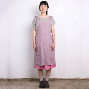 Mamiko Apron Dress - 100% Linen - Calamine Pink (Women S-XL) *REDUCED