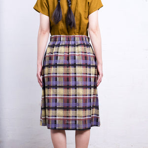 Pocket Skirt - Organic Linen/Cotton - Ito Tartan (SS2425) *Last ones