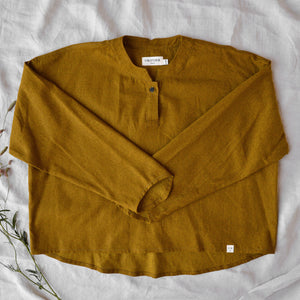 Women's Garden Shirt in Organic Linen/Cotton - Dijon