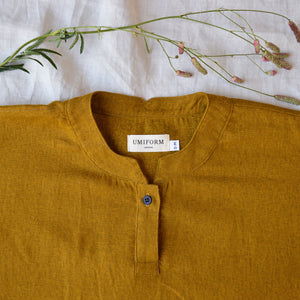 Women's Garden Shirt in Organic Linen/Cotton - Dijon