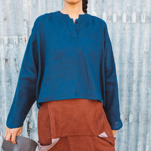 Women's Garden Shirt in Handkerchief Linen