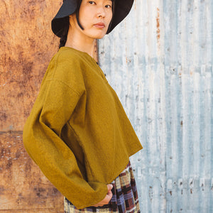 Women's Garden Shirt in Organic Linen/Cotton - Dijon