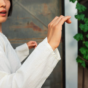 Women's Garden Shirt in Organic Cotton Crepe