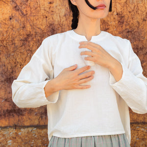 Women's Garden Shirt in Organic Cotton Crepe