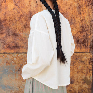 Women's Garden Shirt in Organic Cotton Crepe