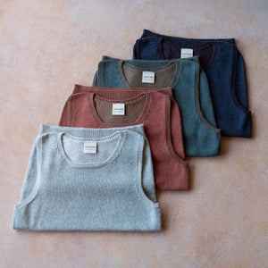 Clara Singlet - Organic Cotton/Merino Knit