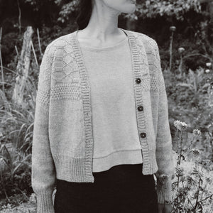 Women's Gansey Cardi - 100% Chunky Highland Wool - Gingerbread (M-L) *Last One!