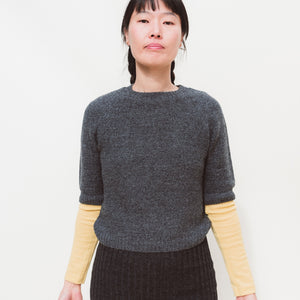 Women's Lise Half Sleeve Sweater - 100% Baby Alpaca - Sherbet (S-L)