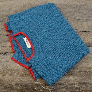 Women's Cable Crop Jumper - 100% Baby Alpaca - Light Peacock (S-L)