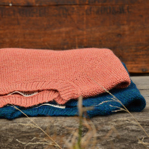 Women's Lise Half Sleeve Sweater - 100% Baby Alpaca - Peacock (S-L)