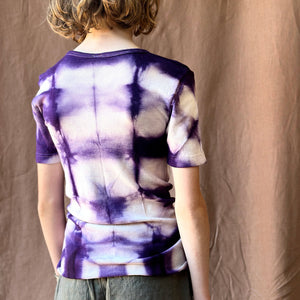 Child's Plant Dyed T-Shirt in 100% Organic Merino - Elderberry (13-15y+) *Last One!
