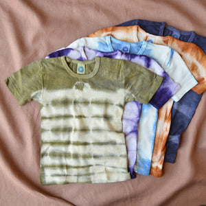 Child's Plant Dyed T-Shirt in 100% Organic Merino - Ochre (1-3y) *Last One!