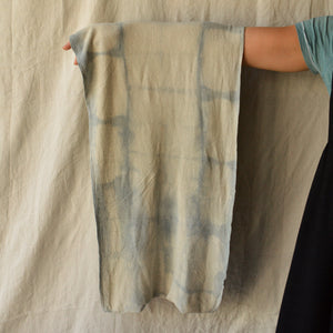 Organic Indigo Hand Dyed Silk Noil Loop Scarves