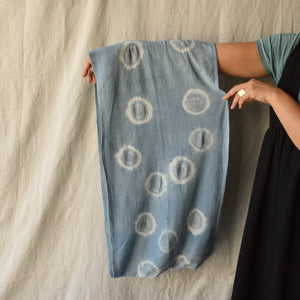 Organic Indigo Hand Dyed Silk Noil Loop Scarves