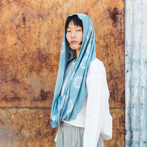 Organic Indigo Hand Dyed Silk Noil Loop Scarves