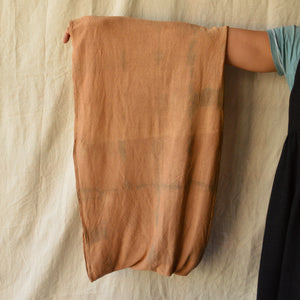 Organic Indigo & Cutch Hand Dyed Silk Noil Loop Scarves *Last One!