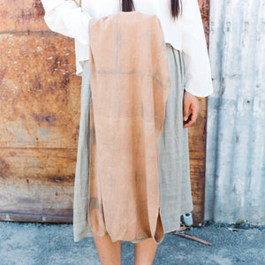 Organic Indigo & Cutch Hand Dyed Silk Noil Loop Scarves