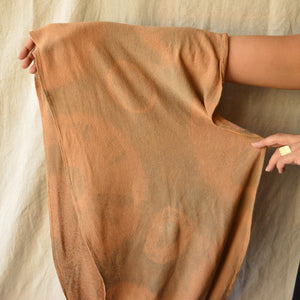 Organic Indigo & Cutch Hand Dyed Silk Noil Loop Scarves