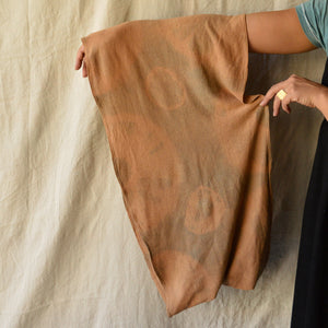 Organic Indigo & Cutch Hand Dyed Silk Noil Loop Scarves