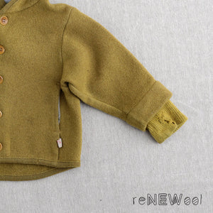 Boiled Wool Jacket - (6-18m) - Curry *PRE-LOVED/ YOU MEND IT!
