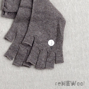 Long Fingerless Gloves in 100% Merino - Mocha *SECONDS/MENDED