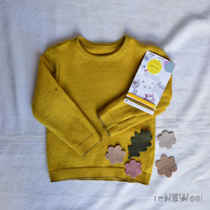 Classic Merino Kids Jumper (3-4y)- Curry *PRE-LOVED/YOU MEND IT!