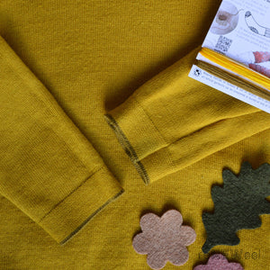 Classic Merino Kids Jumper (3-4y)- Curry *PRE-LOVED/YOU MEND IT!