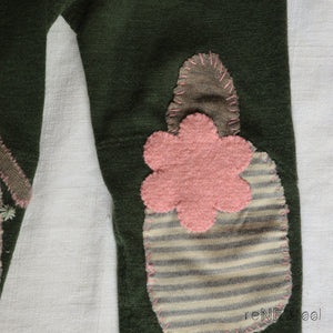 Organic Wool Long Johns - Dark Green (6-12m)*PRE-LOVED/MENDED