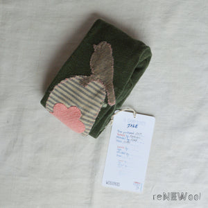 Organic Wool Long Johns - Dark Green (6-12m)*PRE-LOVED/MENDED