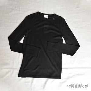 Women's Merino Basic Blouse - Black (M) *SECONDS/MENDED