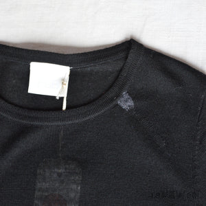 Women's Merino Basic Blouse - Black (M) *SECONDS/MENDED