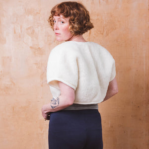 Nursing Bed Jacket/Bolero/Shoulder Warmer - 100% Teddy Wool