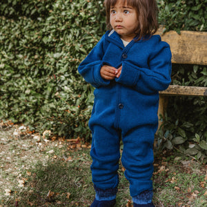 Boiled Wool Overalls with Hood (0-4y) *New AW25/26!