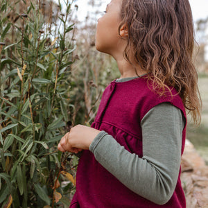 Child's Long Sleeve Top - Organic Merino/Silk (1-14y)