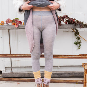 Women's Footless Tights - Organic Wool/Cotton