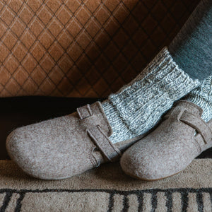 Wool Felt House Shoes - Everest Focus - Anthracite (Adults 36-43)