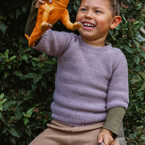 Lise Sweater in Baby Alpaca - Lavender (2-4y) *Last One!